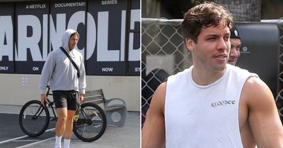 Arnold Schwarzenegger's secret son spotted working out at his dad's favourite gym