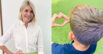 Holly Willoughby dyes son's hair rainbow-coloured as he celebrates Pride at school