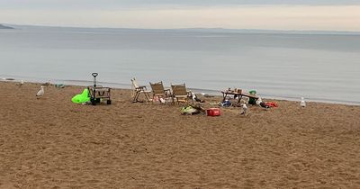 'Drunk' Edinburgh beachgoers leave furniture and rubbish strewn across beach