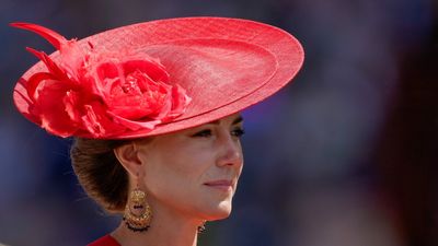 Kate Middleton's 'glorious' red Royal Ascot dress stands out from the rest of the royals as she teams statement look with £74 earrings
