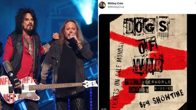 Mötley Crüe have posted a gig flyer for a band called Dögs of War playing a 450 capacity London club on the eve of their show for 90,000 fans at Wembley Stadium
