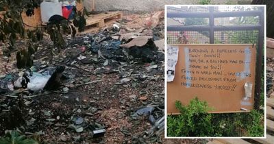 Homeless Scots veteran loses everything after tent torched by 'shameful' yobs