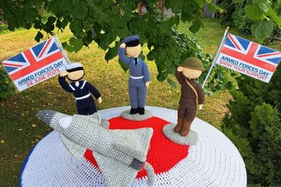 Seamstress makes crocheted Armed Forces figures to thank them for their service