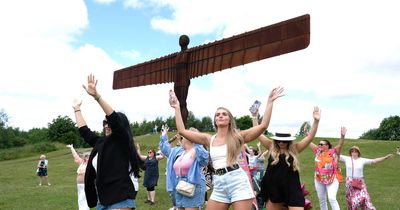 Flash mob takes place at Angel of the North for cervical cancer awareness