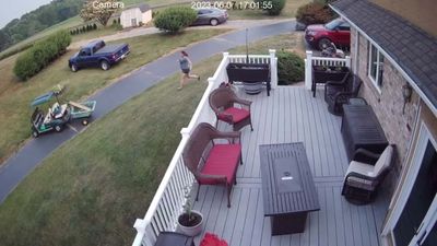 Runaway Golf Cart Dodges Parked Cars, Swimming Pool Before Hitting Fence