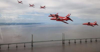 Video shows Red Arrows flying over Wales for Armed Forces Day