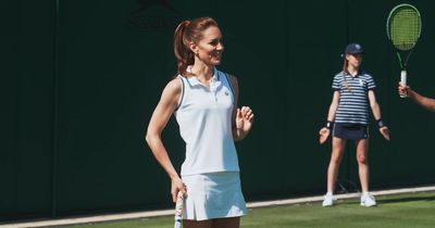 Kate Middleton wows tennis legend Roger Federer as she BEATS him at Wimbledon