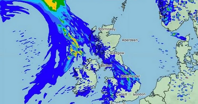 Met Office map shows huge 'wall of rain' to sweep country and end heatwave next week