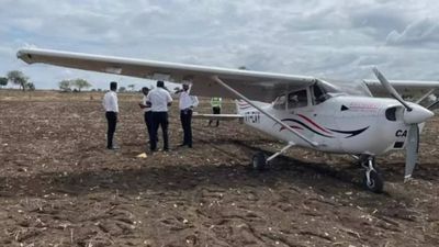 Training aircraft makes emergency landing on agricultural land in Karnataka, no casualties reported