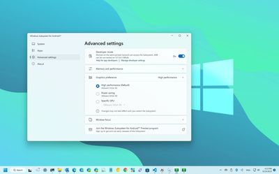 Essential settings to configure on Windows Subsystem for Android on Windows 11