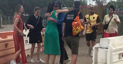 Princess Beatrice relaxes at Glastonbury as she is seen on final day of iconic festival