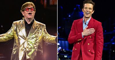 Elton John surprises fans as Brandon Flowers joins him for Glastonbury headline gig