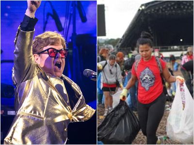 Sir Elton John departs UK stage with hits-filled Glastonbury set