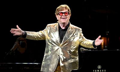 Elton John at Glastonbury review – bittersweet joy at the end of the yellow brick road