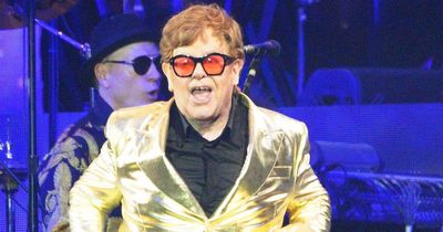 Elton John laughs off awkward wardrobe malfunction during Glastonbury set