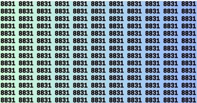 Only those with sharp focus can spot number 8881 among 8831s in 12 seconds