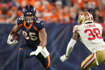 Broncos want to see consistency from TE Albert Okwuegbunam this summer