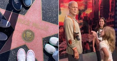 Bruce Willis' wife takes daughters to visit his Hollywood star amid dementia diagnosis