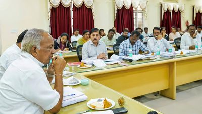 Boseraju holds review meeting of Minor Irrigation Department officials in Mysuru