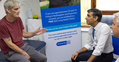 Rishi Sunak visits Nottingham to announce extension of lung cancer screening