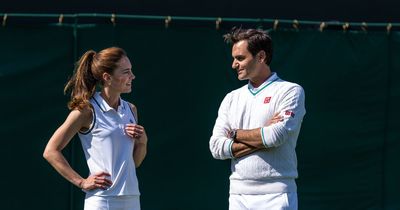 Kate Middleton stuns tennis champion Roder Federer as she beats him at Wimbledon