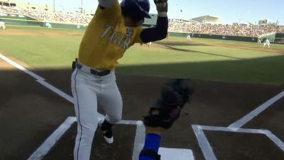 College World Series: Behind-the-plate view of Dylan Crews hit-by-pitch is painful