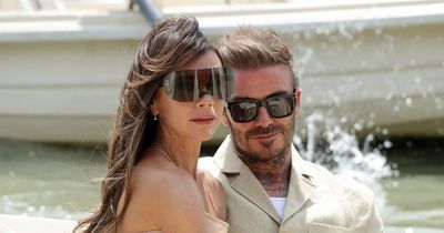 David Beckham cheekily grabs wife Victoria's bum during swanky Paris outing