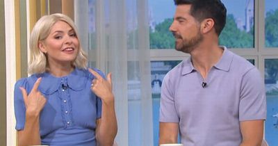 Holly Willoughby struggles to talk as she returns to This Morning after Glastonbury