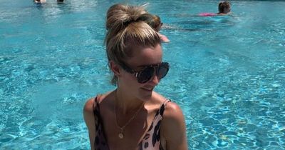 Helen Skelton wows with abs as she strips to swimwear as she heads to Ibiza for 'adult only' stay after making relatable admission