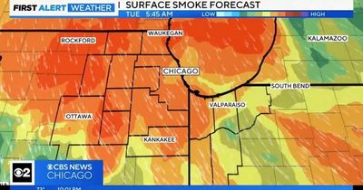 Map shows Chicago's air quality 'worst in word' due to Canada wildfire smoke