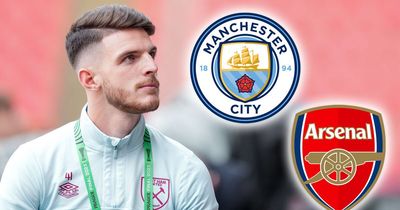 West Ham strongly believe Declan Rice has now picked between Arsenal and Man City