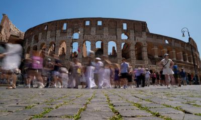 Outcry after tourist carves name on wall at the Colosseum in Rome
