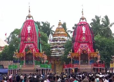 Devotees gather for Bahuda Rath Yatra on 9th day of festival in Puri