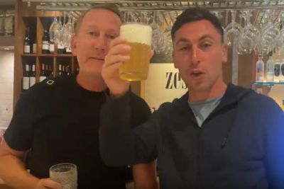 Watch Scott Brown in bizarre boozy toast to Alan Brazil and Rangers hero Ally McCoist