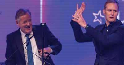 Dan Walker walks off stage as rival Piers Morgan wins TRIC Award for Ronaldo interview