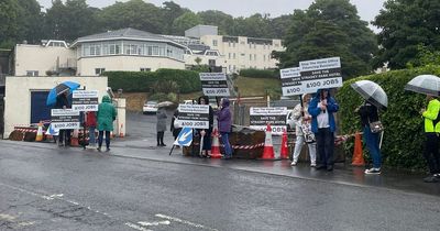 Protest staged at Llanelli hotel set to accommodate asylum seekers after almost 100 staff are made redundant