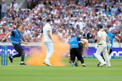 Just Stop Oil protestors briefly disrupt Ashes cricket test between England and Australia