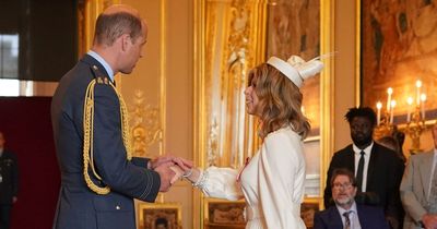 Emotional moment Kate Garraway is watched by husband Derek Draper as she collects MBE