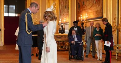 GMB's Kate Garraway awarded MBE by Prince William as husband Derek watches on