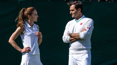 Kate Middleton's tennis court skills were epic but Roger Federer told her off for breaking the rules