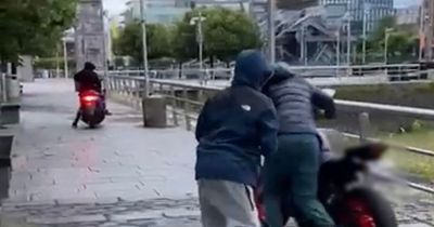 Pair smash lock with hammer to steal motorcycle on Dublin's quays