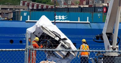 Pictures show wreckage of imploded Titanic sub as pieces brought to shore