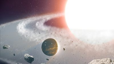 'Forbidden planet' narrowly escaped becoming a snack for a dying star (video)