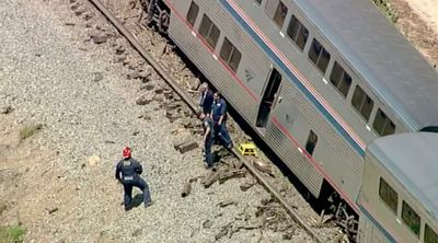 Amtrak train with 190 passengers derails after colliding with vehicle in Southern California