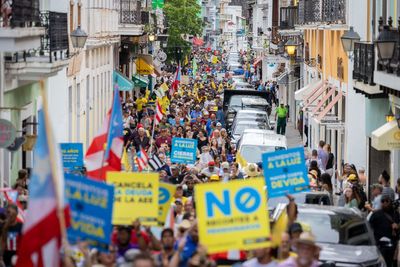 Hundreds in Puerto Rico protest proposed increase in electricity bills