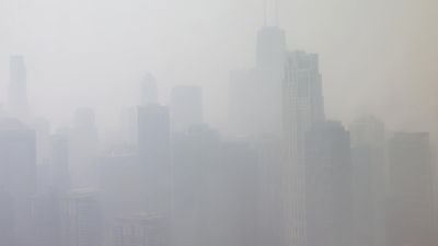 Smoke from Canadian wildfires hangs over US Midwest