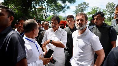 Stopped from travelling by road, Rahul Gandhi flies to violence-hit Manipur district