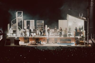The 1975 stage in London draws on the architecture of a house