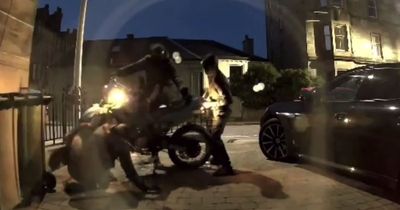 Brazen Edinburgh thieves in masks filmed stealing motorbike from outside home