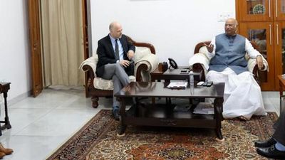 Mallikarjun Kharge meets German Ambassador, Australian High Commissioner at his official residence, discusses deepening ties with them